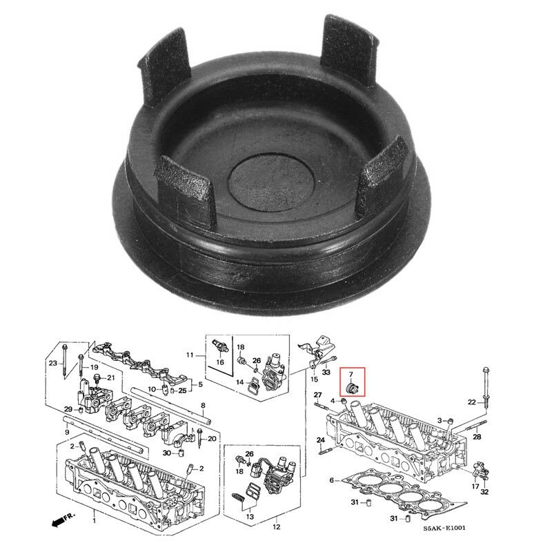 

2 шт. 12513-P72-003 для Honda Civic, головка цилиндра, задняя камера/заглушка синхронизации с уплотнением