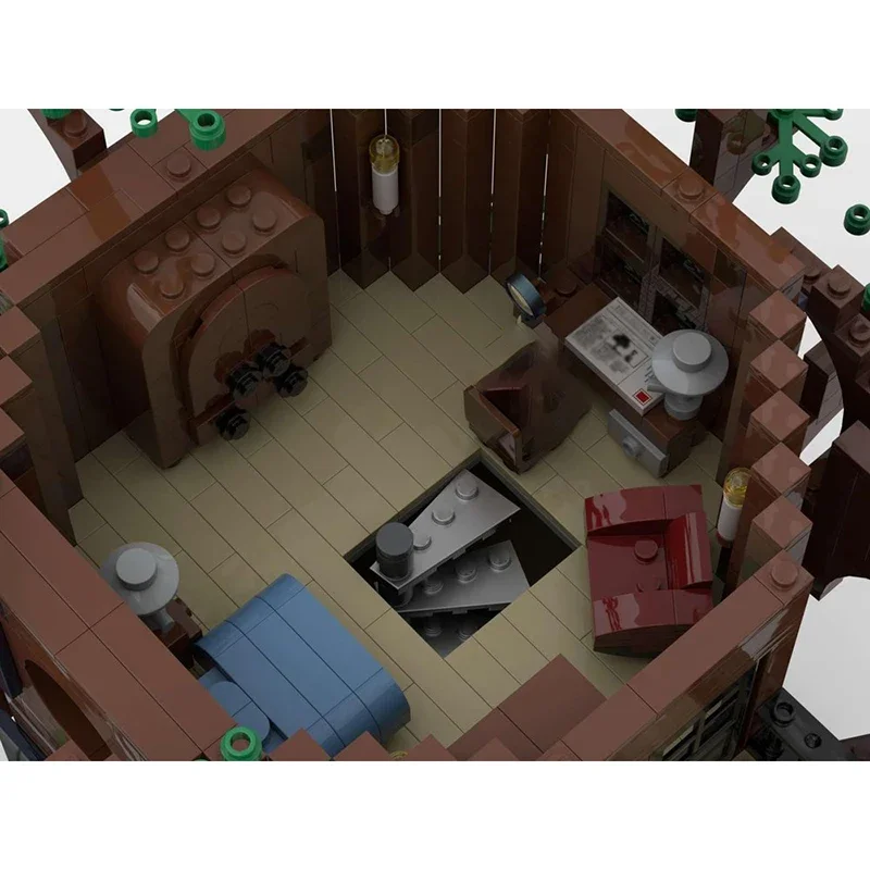 Moc blocos de construção casa na árvore tecnologia tijolos modulares modelo presentes brinquedos natal diy conjuntos montagem