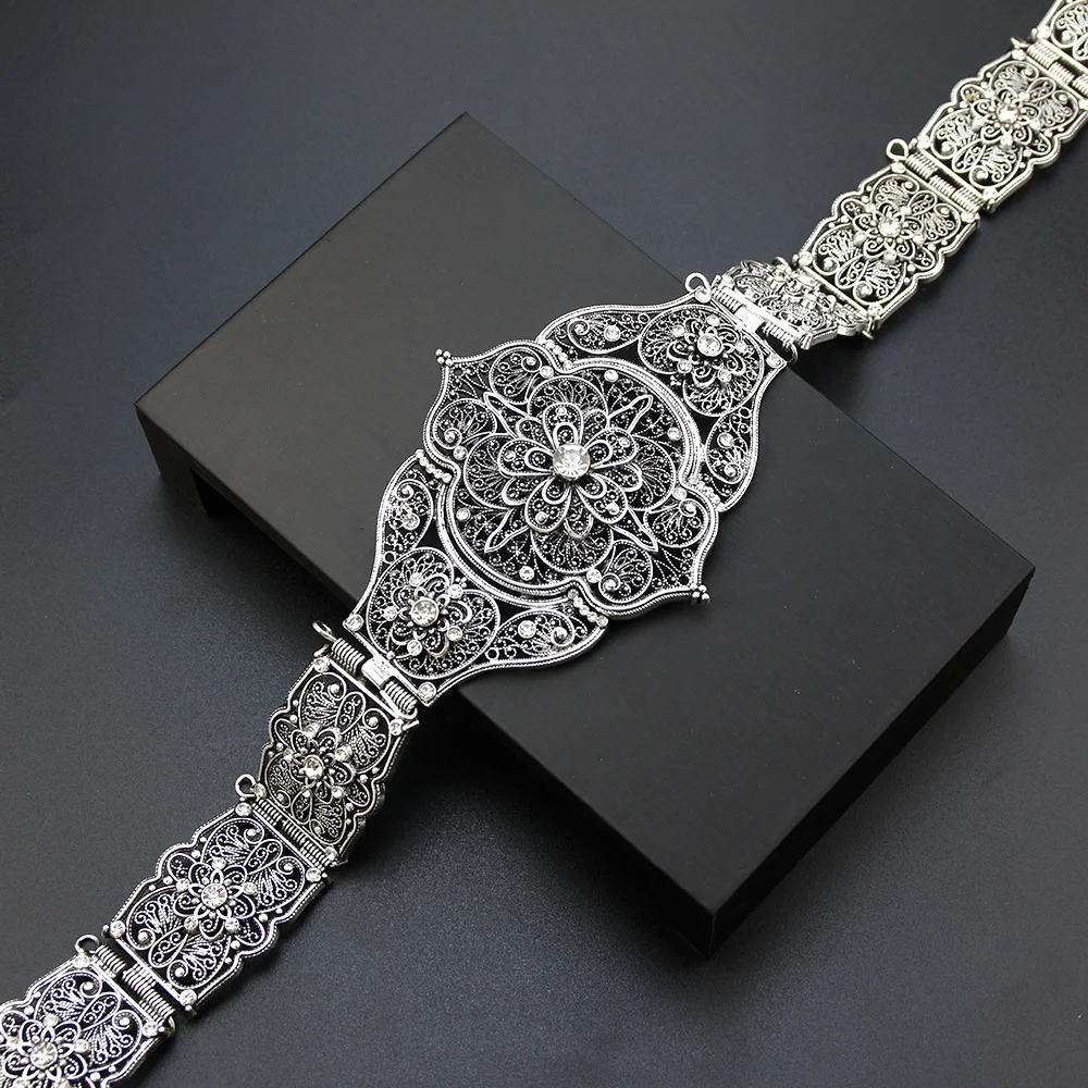 Poyasa Caucasus Women Belt Metal Wait Chain Wedding Dress Belt Waitband Adjsutable length