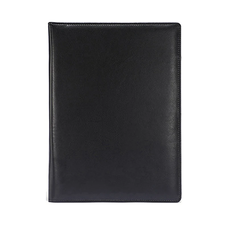 A4 PU Padfolio File Folder Portfolio Business Document Holder Metal Clipboard Pad Document Organizer Holder