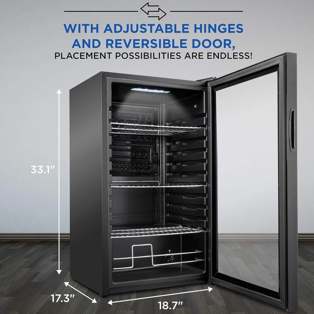 126캔 음료 냉장고 | 독립형 울트라 쿨 미니 음료 냉장고 |   가정 및 사무실용 맥주, 칵테일, 탄산음료, 주스 쿨러