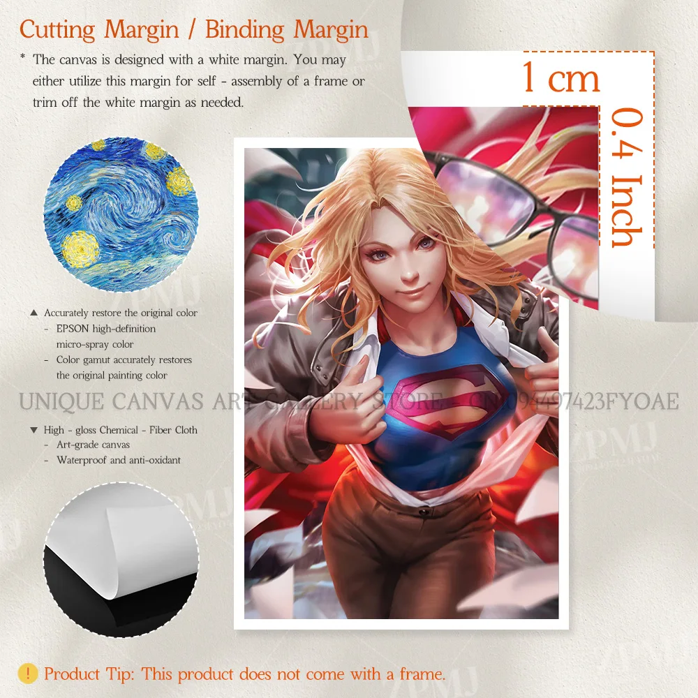 Justice League Superheld Supergirl Home Dekoration Leinwand Malerei Bild Wand Kunst Hd Drucke Wohnzimmer Rahmenlose Film Poster – Detail 4