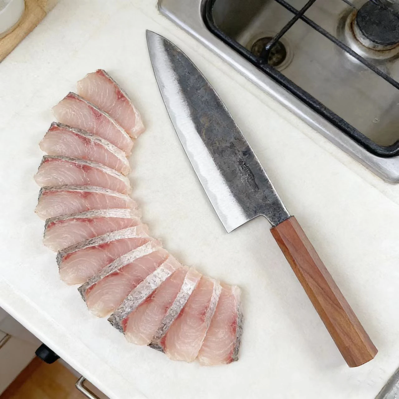 

Deba Knife Double-edged Blade T12A High-carbon Steel Core Cleaver Meat Slicing Vegetables Chef Chopper Kitchen Knife Wood Handle