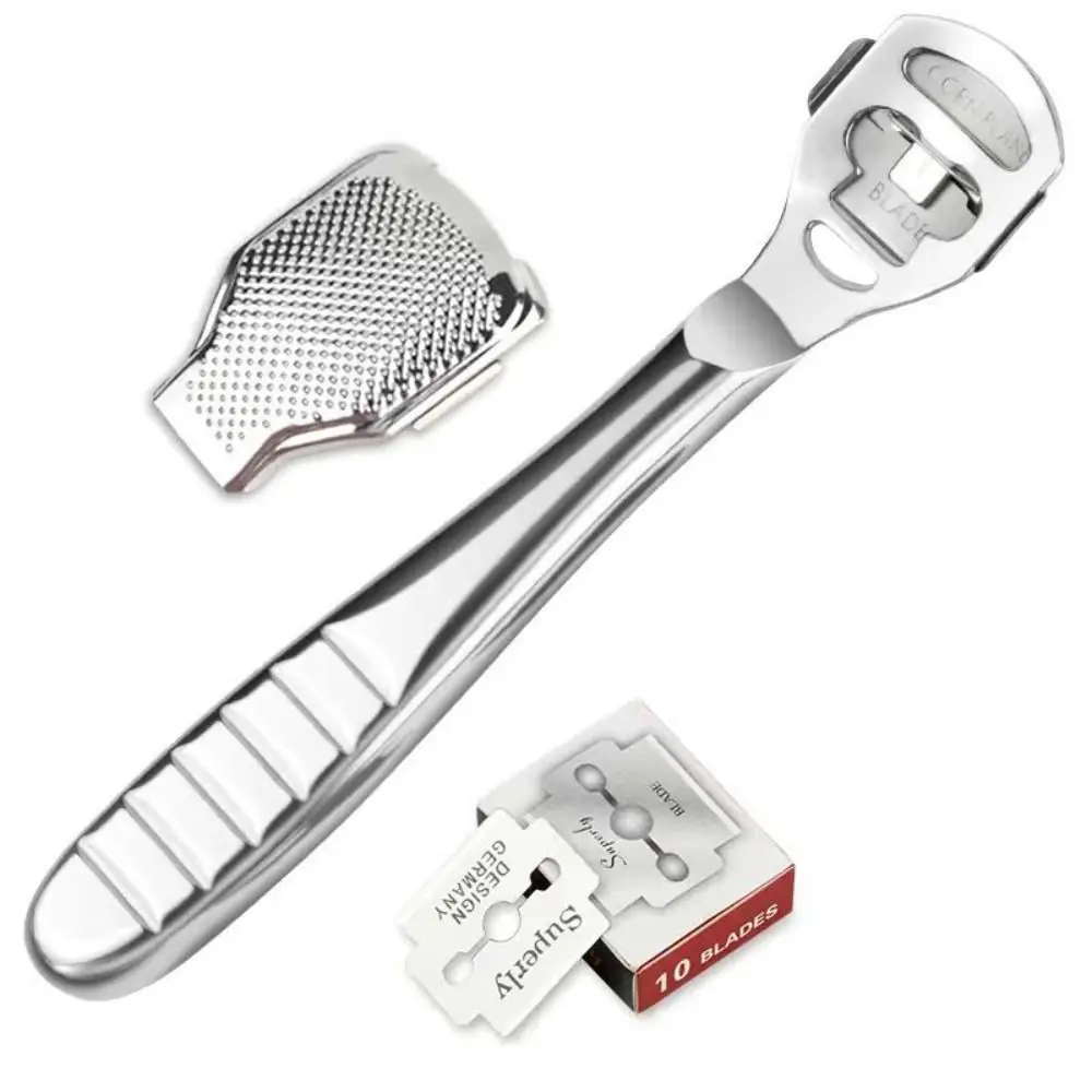 Durable Stainless Steel Foot Callus Shaver Scrubber Blades Hard Skin Remover Feet Heel Hand Foot Care Tools Men Women