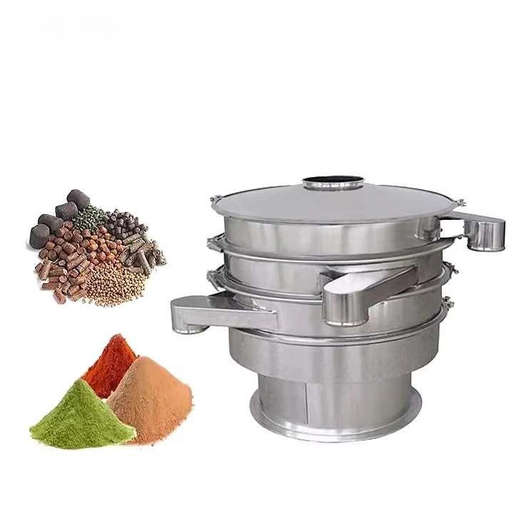 Factory Rotary Vibrating Screen Automatic Sifter Vibro  Rotary Sifter Flour Filter Machine Sieving Machine Vibrating