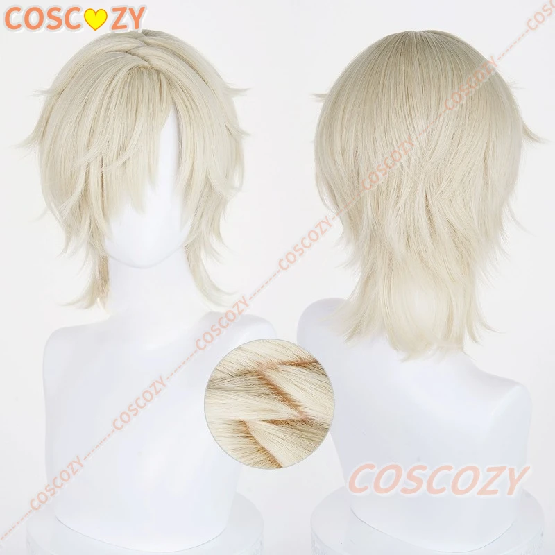 

Identity V Grave Keeper Cosplay Wig Nether Pact Andrew Kreiss Short Blonde Hair Heat Resistant Wigs For Men Women Party Carnival