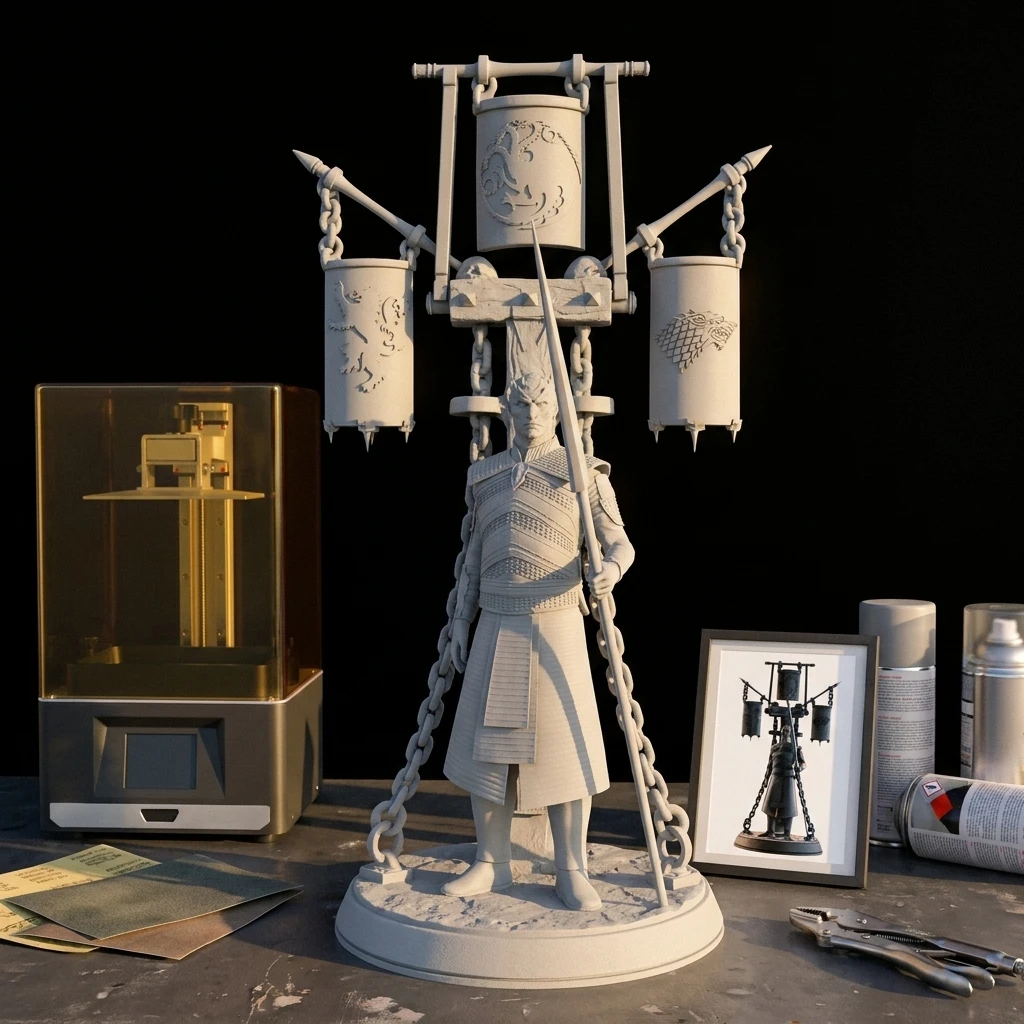 1/24 1/18 1/12 Night King Unpainted Unassembled 3D Printing Model Garage Kits  (Requires Painting and Assembly)