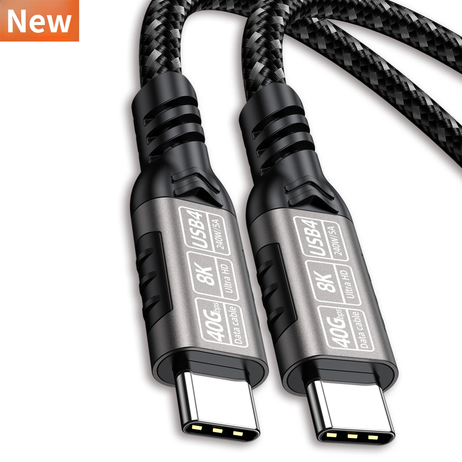 USB4.0 8K 2M Thunderbolt 4 C Type C Cable USB4 40Gbps Data Cable 240W Fast Charger For iPhone 15 Macbook External SSD eGPU Cable
