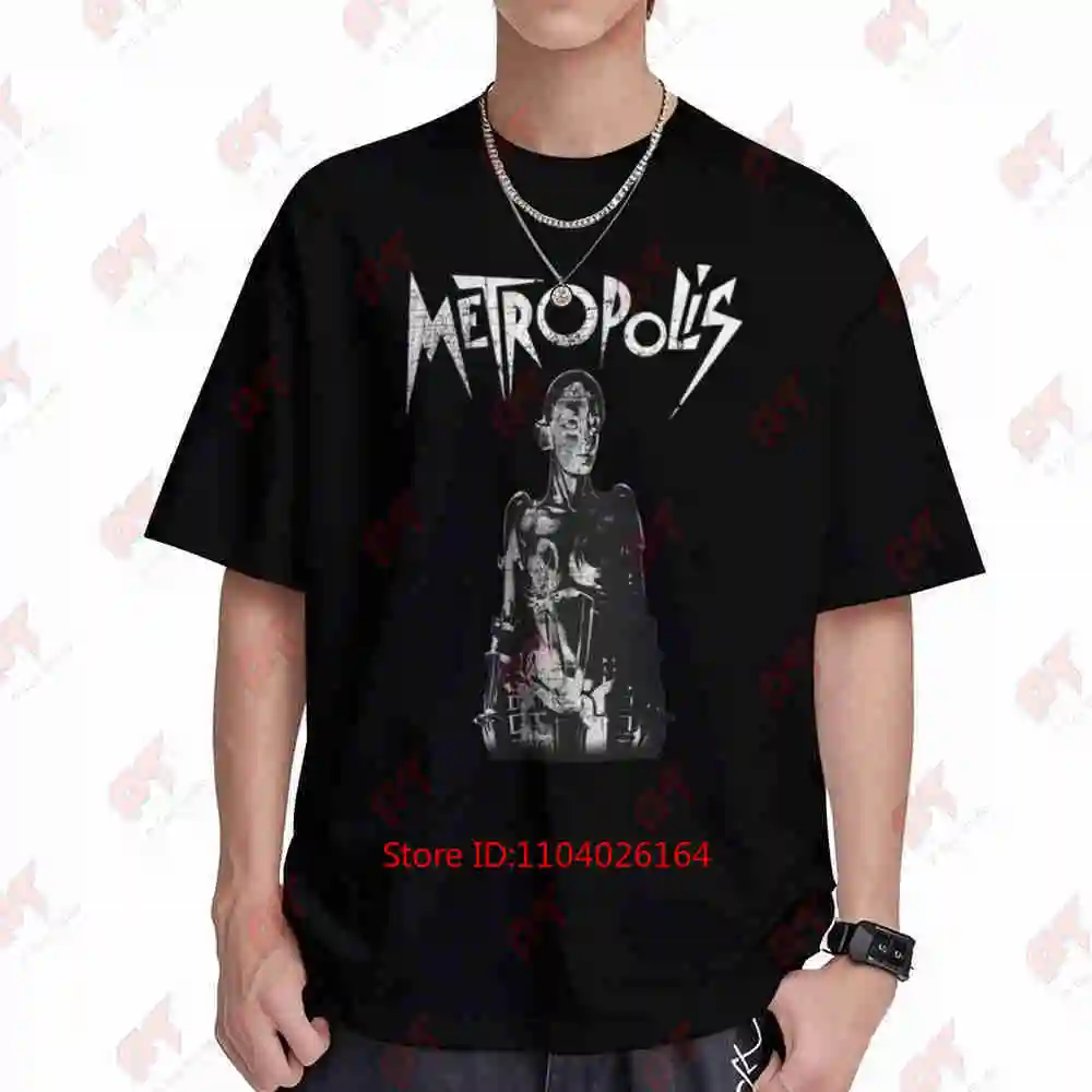 Metropolis 1920s Fritz Lang Silent Film Robot Maria Short Sleeve Tee 100% Cotton T-Shirt