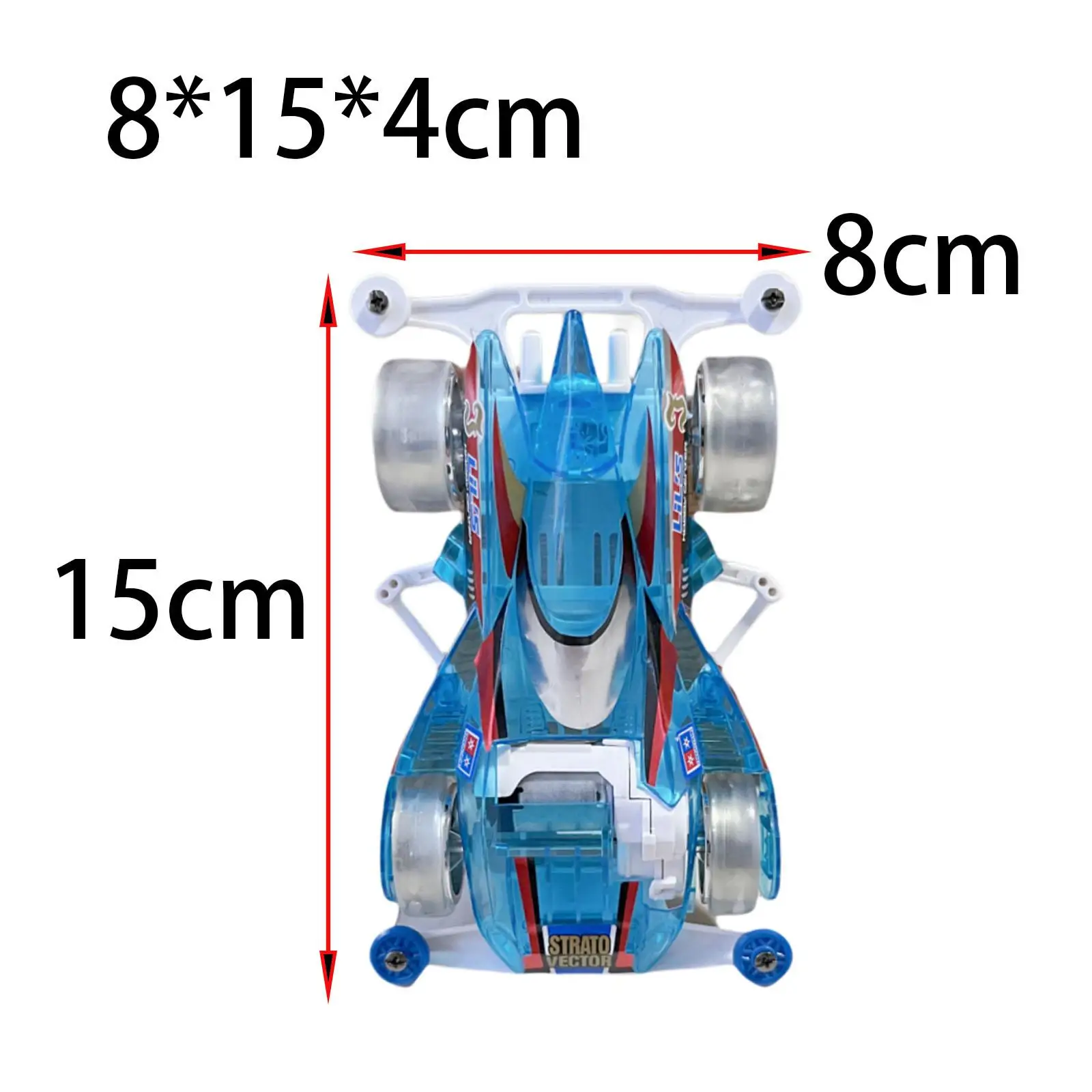 Mini 4WD autospeelgoed Fysiek experiment inclusief motor, chassisonderdelen, bandenset