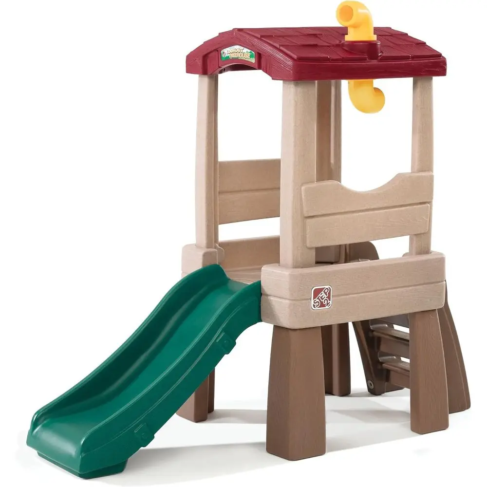 

Play Naturally Playul out Treehouse, Kids Outdoor Playset, Backyard Playground Set, Slide, Ladder, Pivoting Peri, Outside Jungle