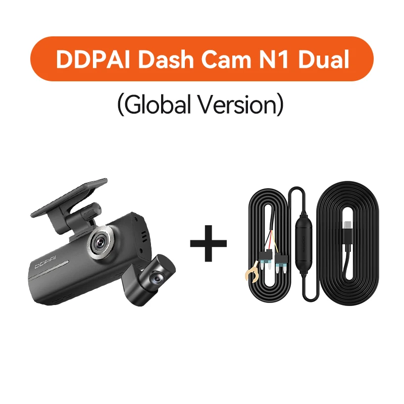 DDPAI N1 Dual Dash Cam 1296P UHD F1.8 Diafragma WiFi NightVIS APP Controle Parking Monitor Auto Camera recorder Ondersteuning Achter Cam
