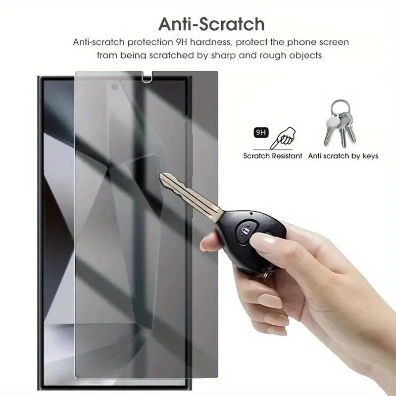 2 قطعة واقي شاشة من الزجاج المقسى مضاد للتجسس لهاتف سامسونج لهاتف جالاكسي S24 Ultra S25 S21 S22 S23 واقي خصوصية ناعم #5