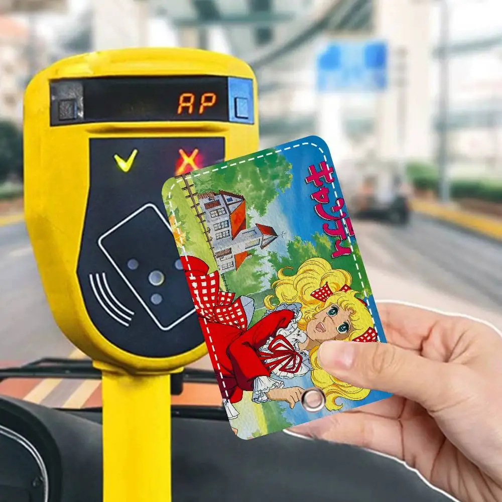 حامل بطاقات مطبوع شخصي كاندي كاندي للسيدات مناسب لحامل بطاقات باب الفتيات وسلسلة مفاتيح حامل شارة نسائية #3