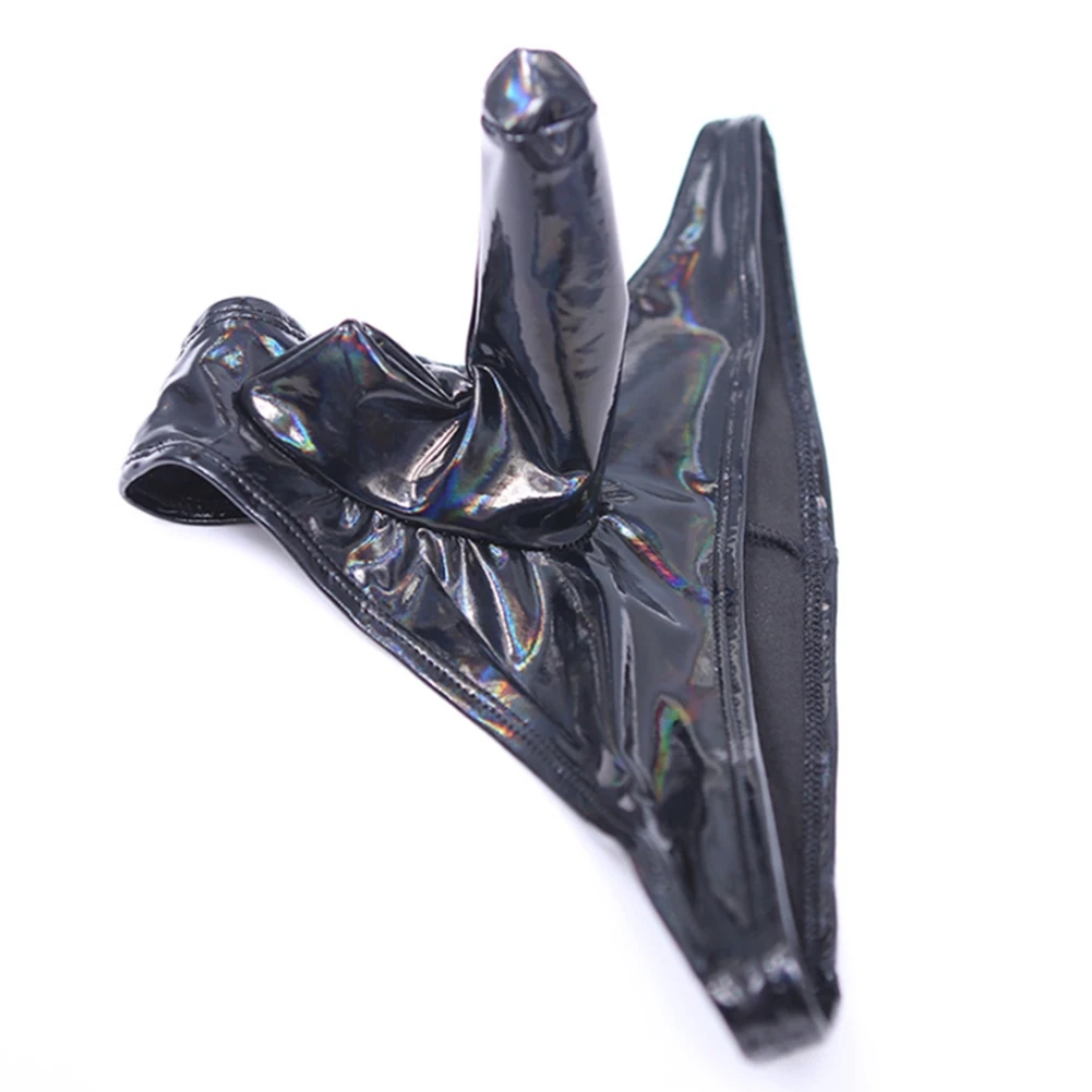 

Мужские латексные трусы-бикини с анатомическим разделением, очень сексуальные, с эффектом формирования ягодиц, однотонные, унисекс