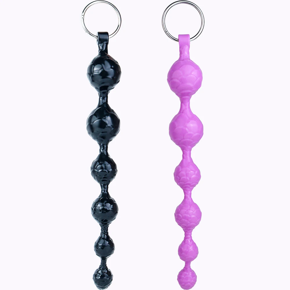 NNSX Long Anal Beads Butt Plug Soft Liquid Silicone Prostate Massager Large Egg Anal Plug BDSM Adult Toy for Gay Couples view 3