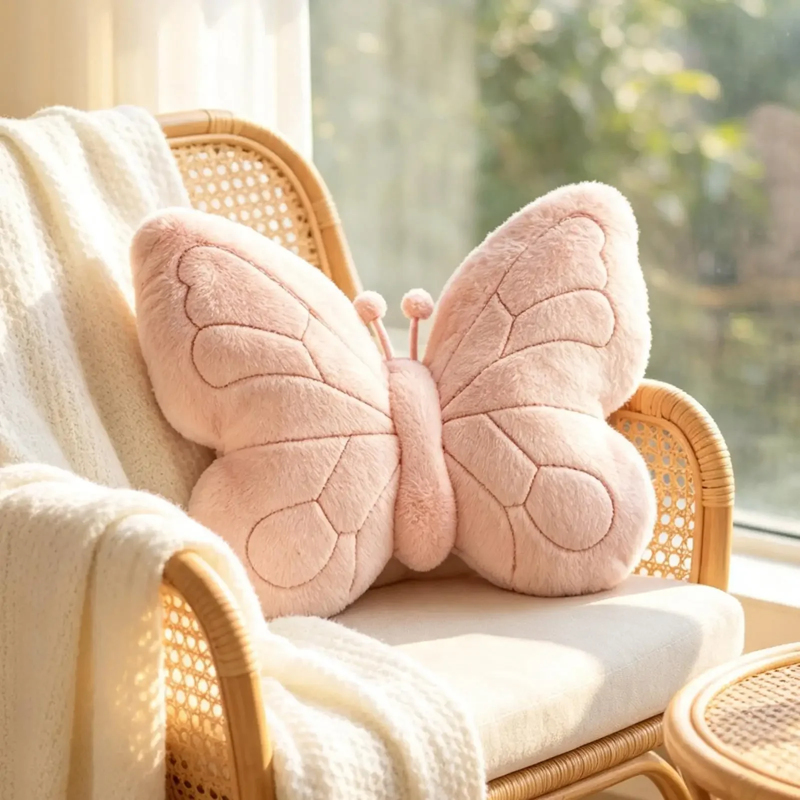 Butterfly Shaped Soft Plush Decorative Cushion Butterfly Pillow Stuffed Animal Plush Pillow For Nursery Car Table Home School