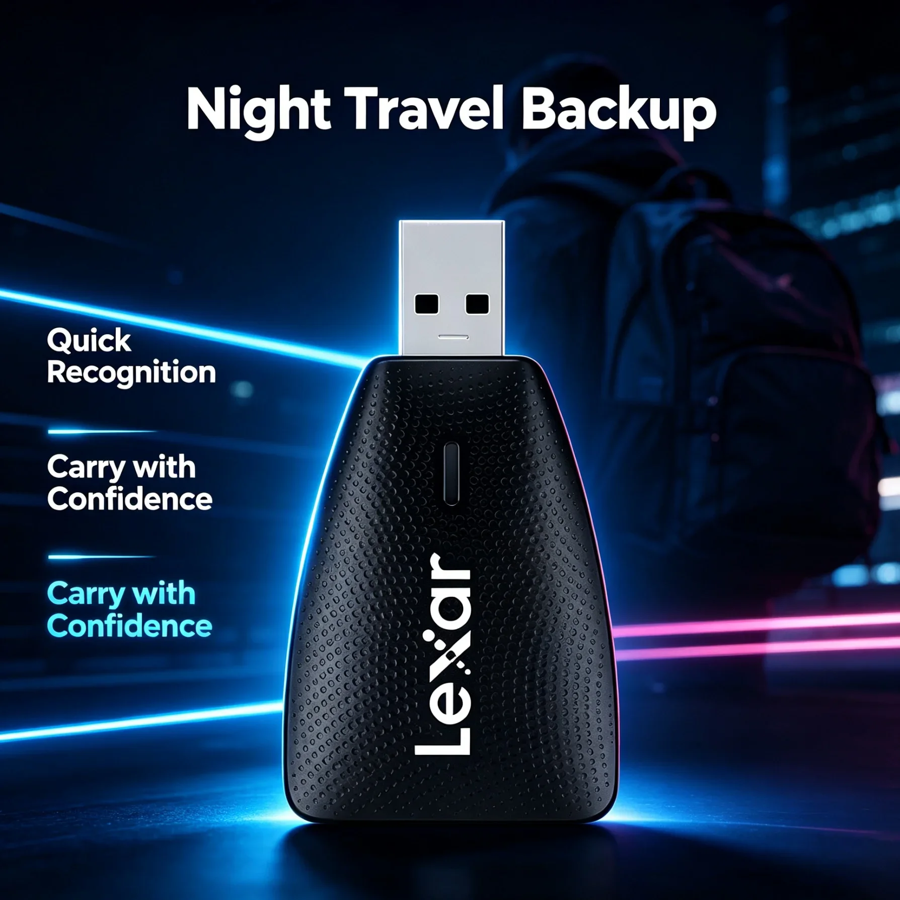 USB 3.1 High Speed Card Reader Lexar SD TF Memory Card Adapter for Sales Report Export Meeting Video Transfer Laptop Office