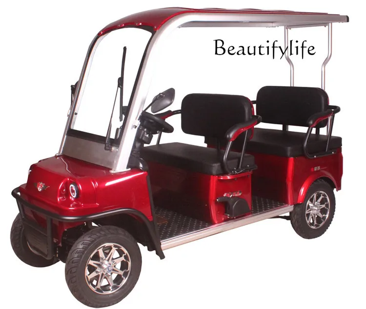 

H6-4F four-person electric four-wheeler four-seat electric sightseeing car scooter viewing house solicitation