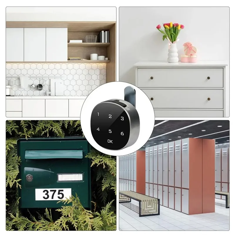

Keyless Cabinet Lock Combination Lock Code-Enabled Smart Cabinet Lock Sensitive Touch Safe Household Cabinet Password-B51B