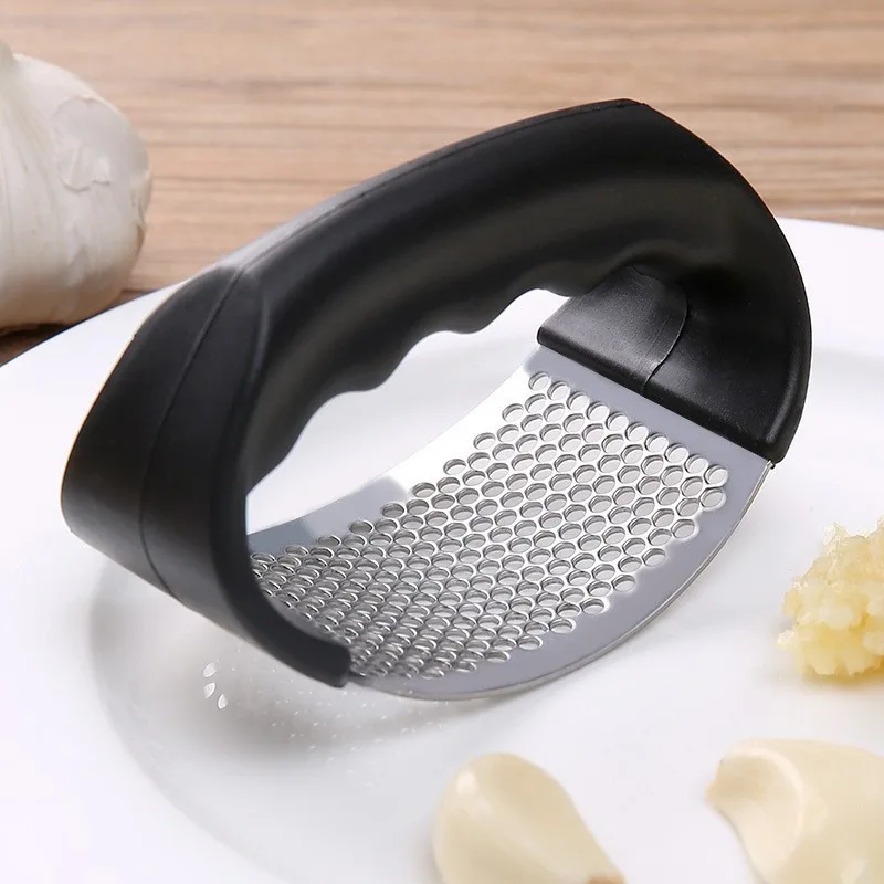 Stainless Steel Garlic Press Manual Mincer Crusher Masher Kitchen Tool