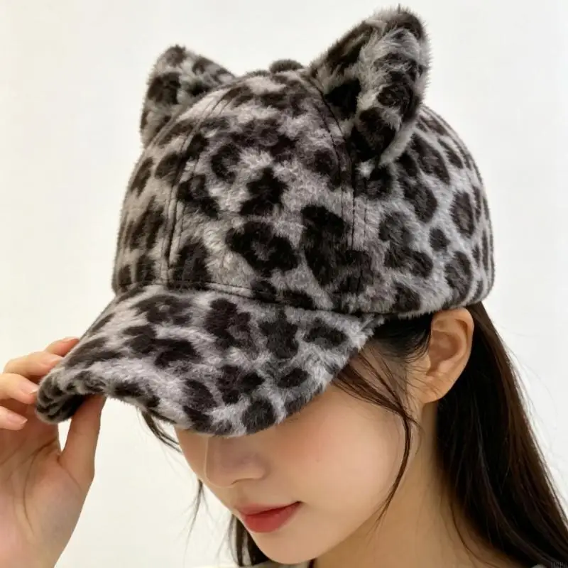 2026 New Spotted Baseball Hat with Fabric Construction, Dimensional Ear Accents, and Adjustable Back for Fall and Winter
