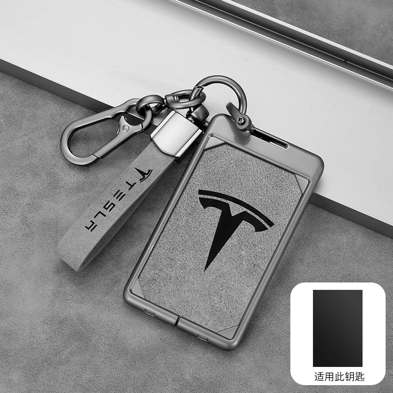 In lega di zinco pelle scamosciata auto Smart NFC Card Key Cover Case Protector Shell per Tesla Model 3 Model S Model X Model Y accessori