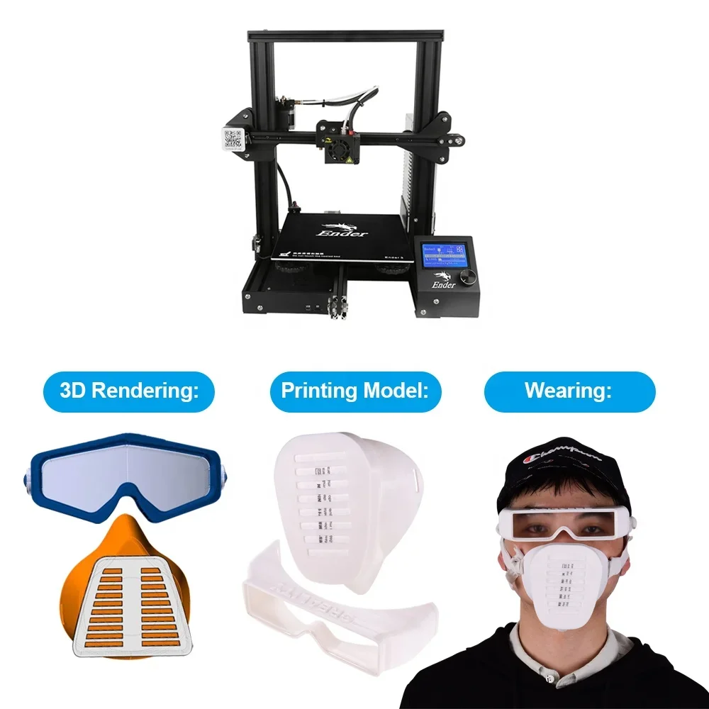 3D-Drucker DIY Kit 3D-Drucker Große Größe I3 Mini Lebenslauf Stromausfall Drucker Ender 3 Impresora 3D