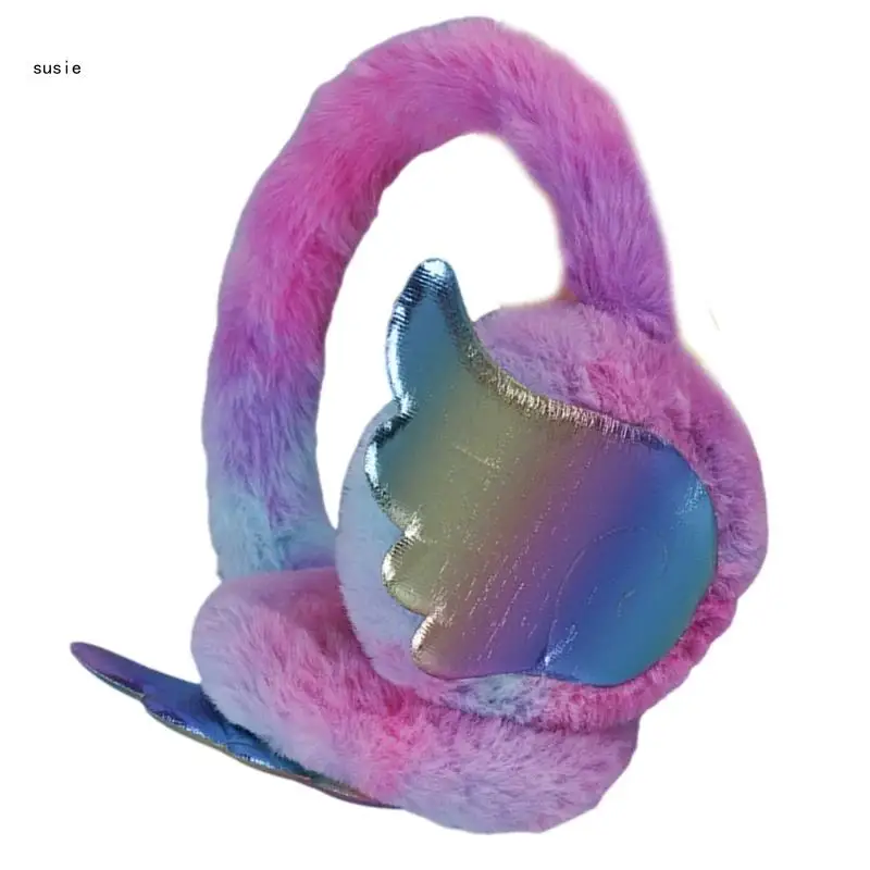 Furry and Warm Colorful Plush Ear Warmer for Winter Outdoor Activities Keep You Warm in Cold Weather for Skiing X7YA