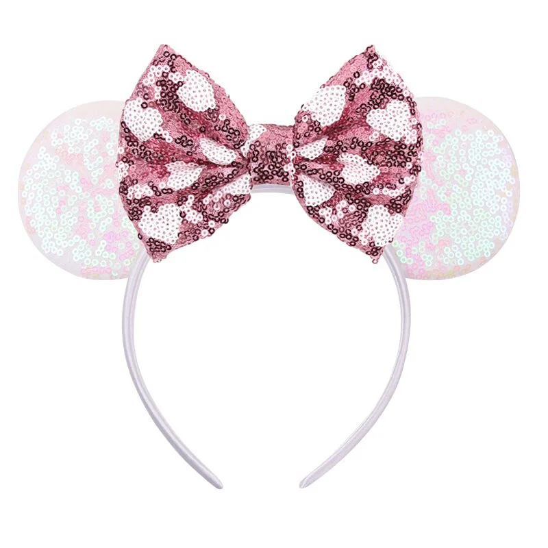 Polk Headband Sequins Bow Love Headband Valentine's Day Mickey Hair Accessories Party Holiday Hair Accessories