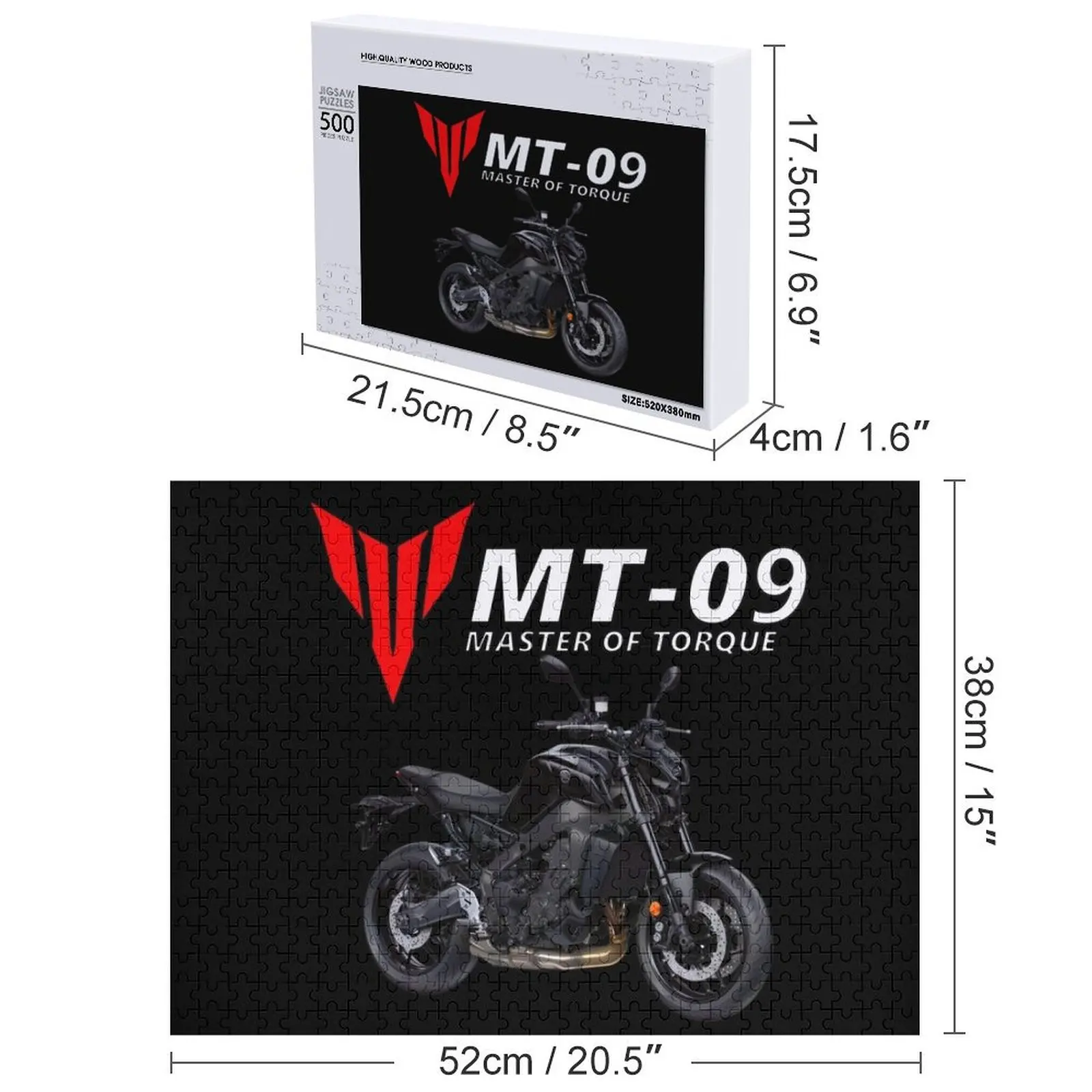 MT-09 دراجة نارية بازل قطع مخصص الخشب هدايا مخصصة خشبية الكبار هدايا مخصصة للأطفال لغز