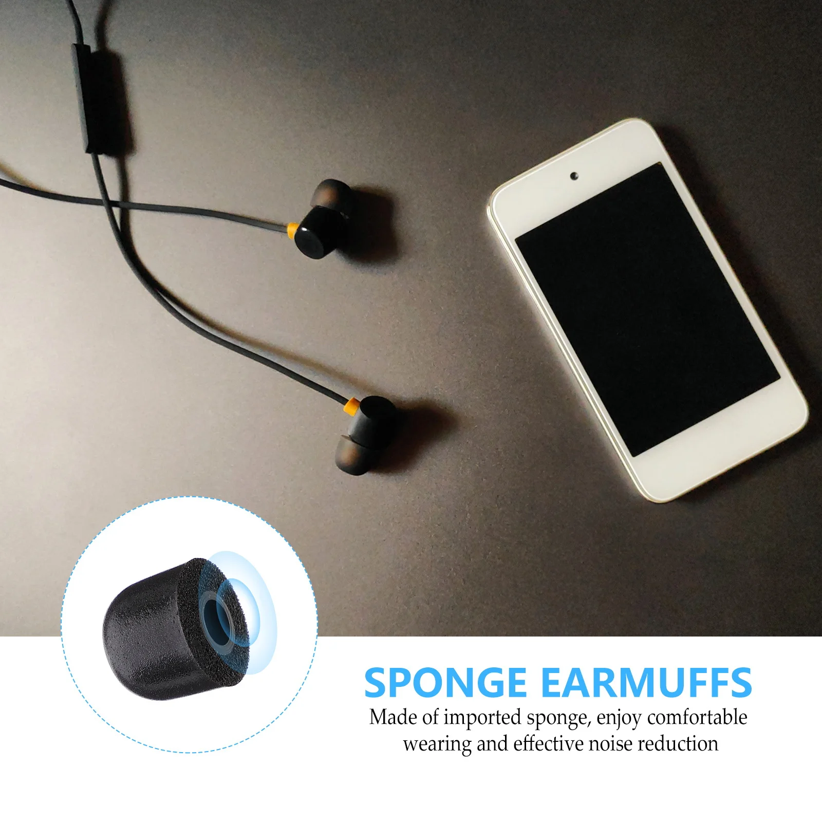 

10Pcs Replacement Earphone Tips Slow Size M Sponge Earbuds Caps Noise Isolating Replacement Earbuds Caps