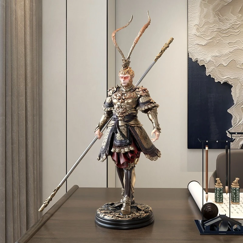 Sun Wukong Statue Monkey King Action Figure Chinese Mythology Decor Office Desk Living Room Showpiece Collectible Art Gift Idea