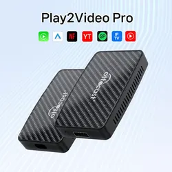 Play2Video Pro Wireless CarPlay Android Auto Adapter Built in Video App TV Box Car Accessories For OEM wired CarPlay Car Play