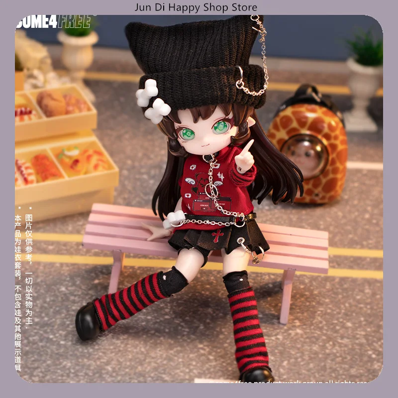 COME4FREE 1/12 BJD Vestiti per bambole Serie quotidiana Disordinato Orsetto Dress Outfit Set per vestiti per bambole OB11