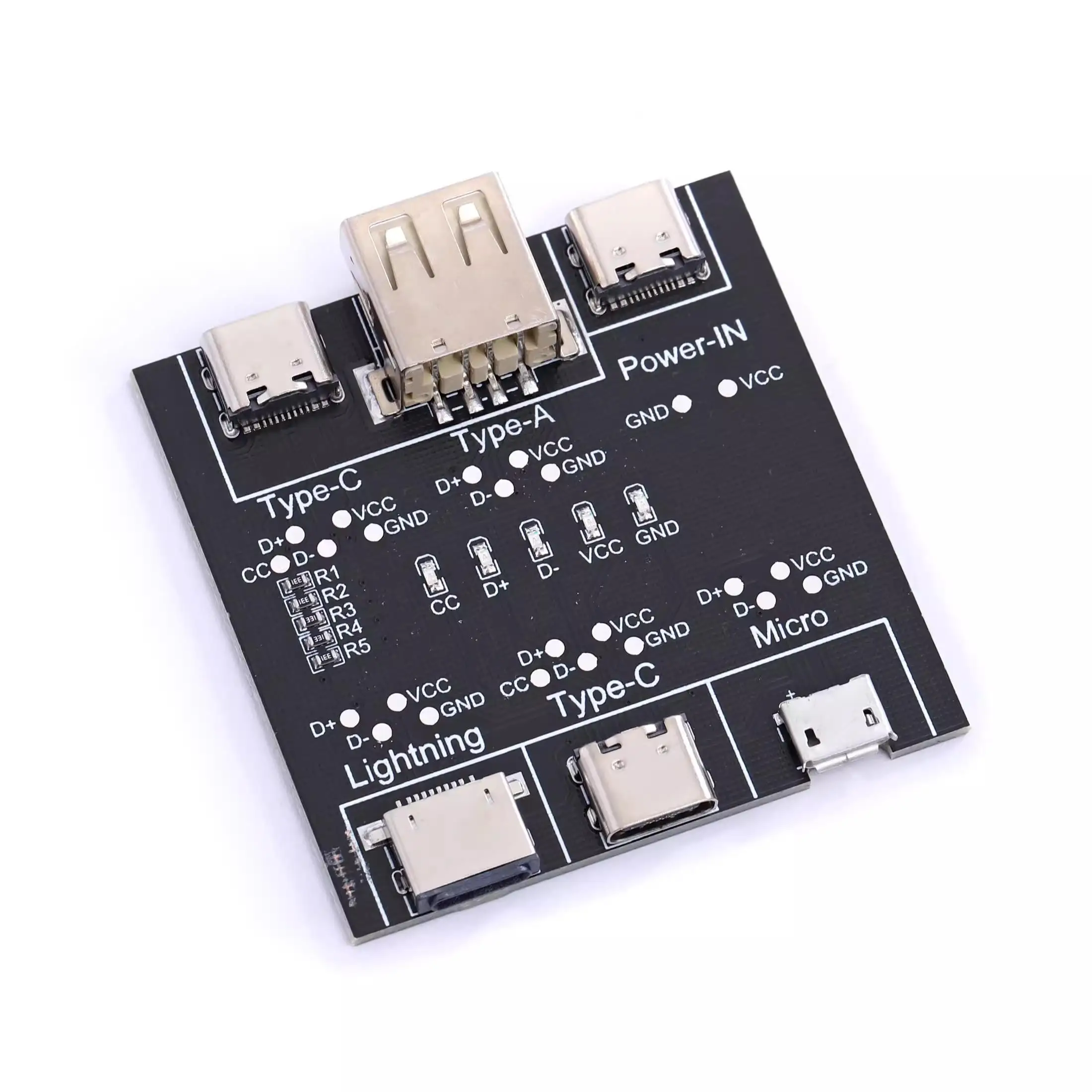 Data Cable Detection Board Type C USB C Micro USB Cable Tester Detector for Apple IOS Android Fast Quick Charging Lighting
