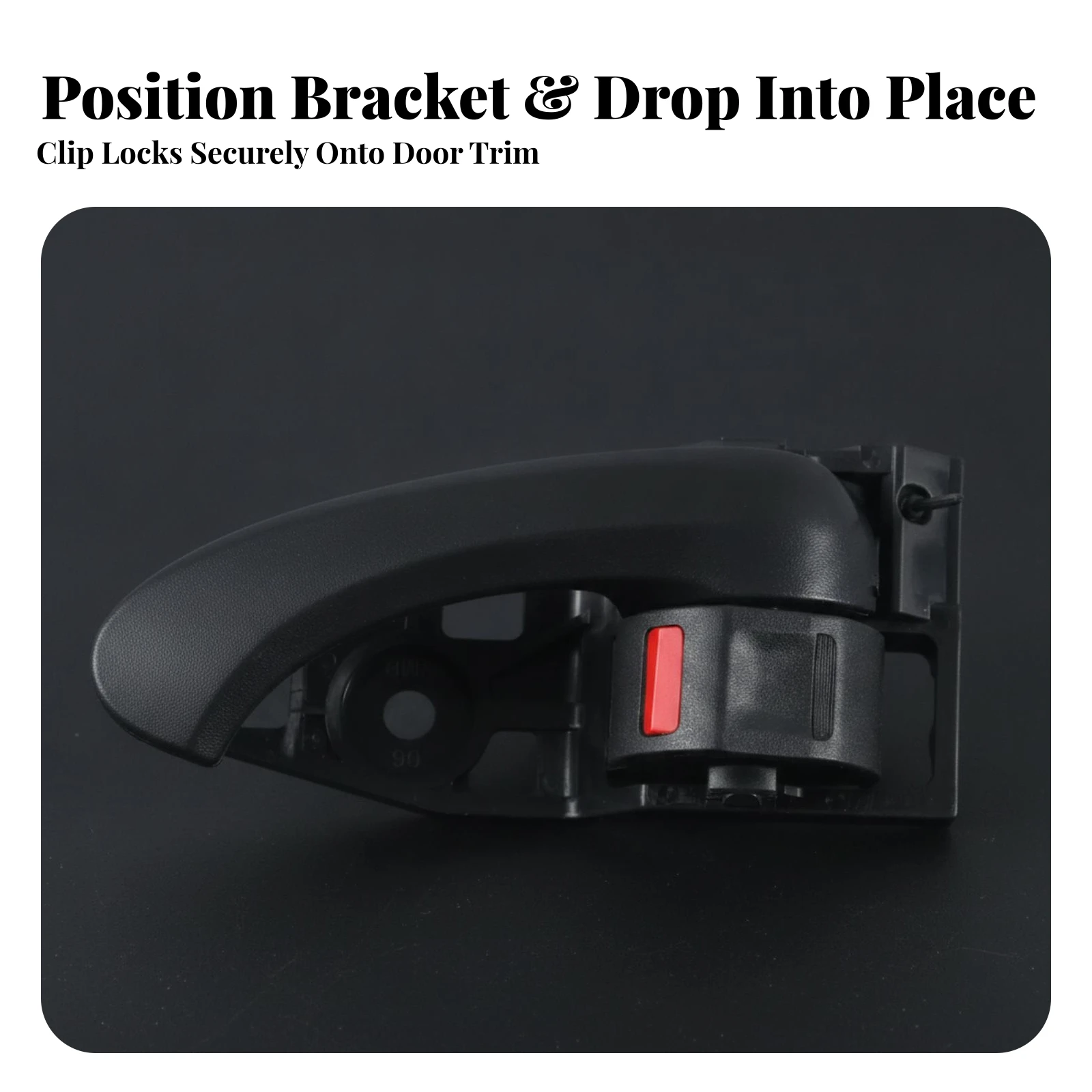 Car Inner Door Handle OEM Door Pull Handle Hardware Long-Lasting Curved for DIY Mechanics