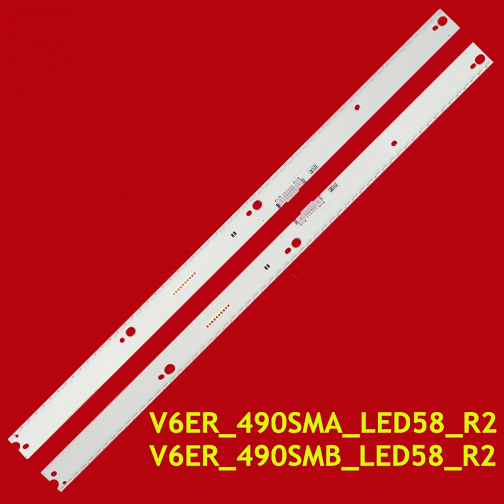 Tira LED para UE49KU6400 UE49KU6500 UE49KU7000 UE49KU7500 UE49MU6400 UE49MU6500 UN49MU7000 V6ER _ 490SMA V6ER _ 490SMB _ LED58 _ R2