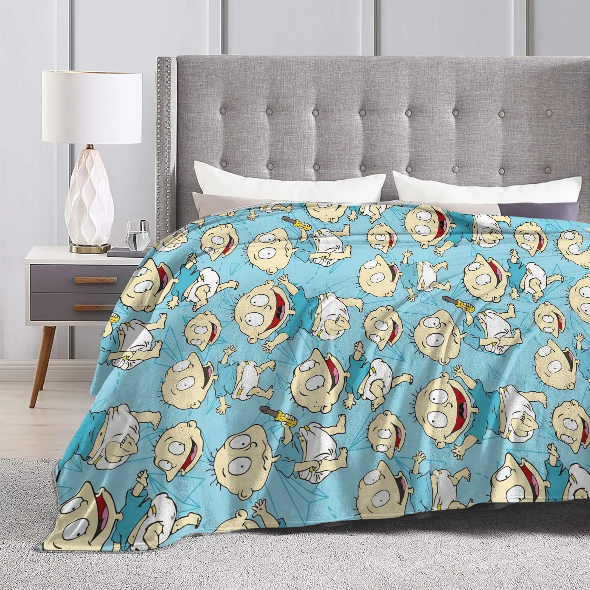 Rugrats Reptar & شخصية طباعة بطانية سوبر الدافئة الجدة أفخم رمي بطانية لغرفة النوم التخييم الفانيلا المفرش غطاء السرير