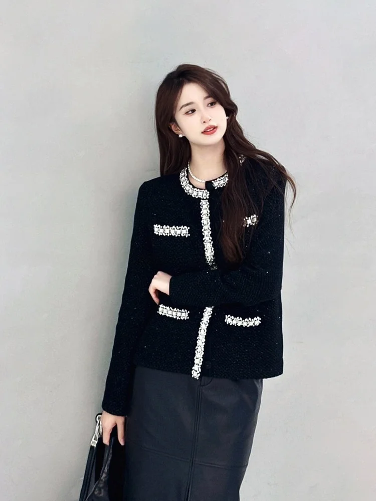 

Модный ретро круглый джат Ne с бриллиантами Ele Miss Rich Sle SP, осеннее новое поступление, прямой крой