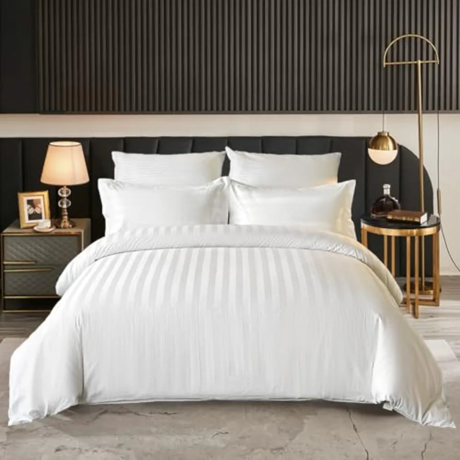

Комплект постельного белья Hotel Collection: пододеяльник из 100% хлопкового сатина с текстурой, на молнии, 3 предмета (1 пододеяльник + 2 наволочки)