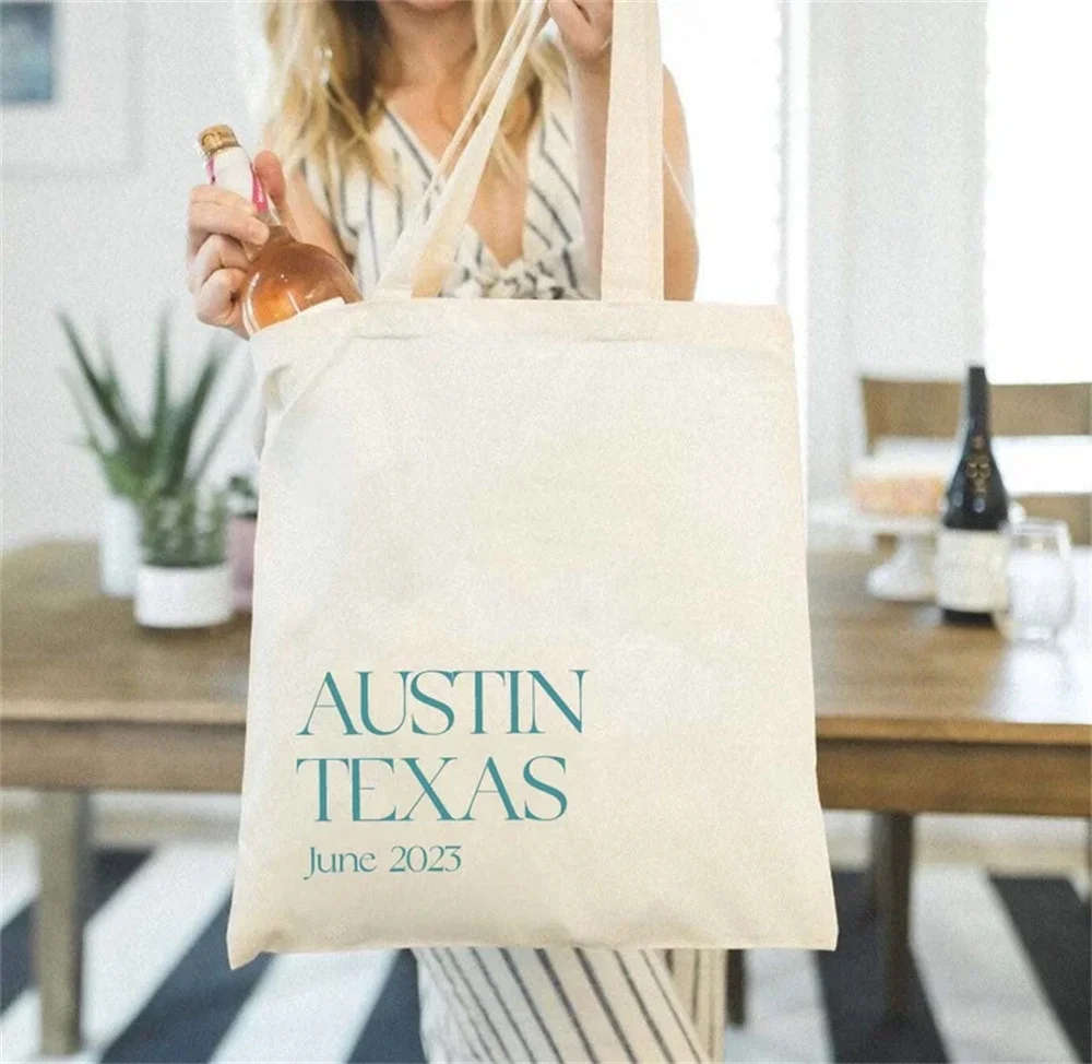 Austin Texas Welcome Tote Bag - Destination Wedding Welcome Totes - Texas Welcome Tote - Austin Bachelorette Tote -