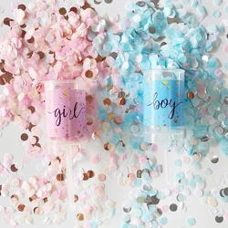 Gender Reveal Confetti Push Cannon Boy Blue and Girl Pink Paper Poppers for Gender Reveal Baby Shower Party Decorations Supplies