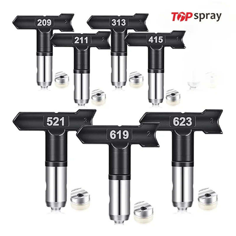 

8Pcs Spray Tip Paint Sprayer Tips Reversible Airless Spray Nozzles Tips Airless Sprayer Spraying Machine Parts for Homes Decks