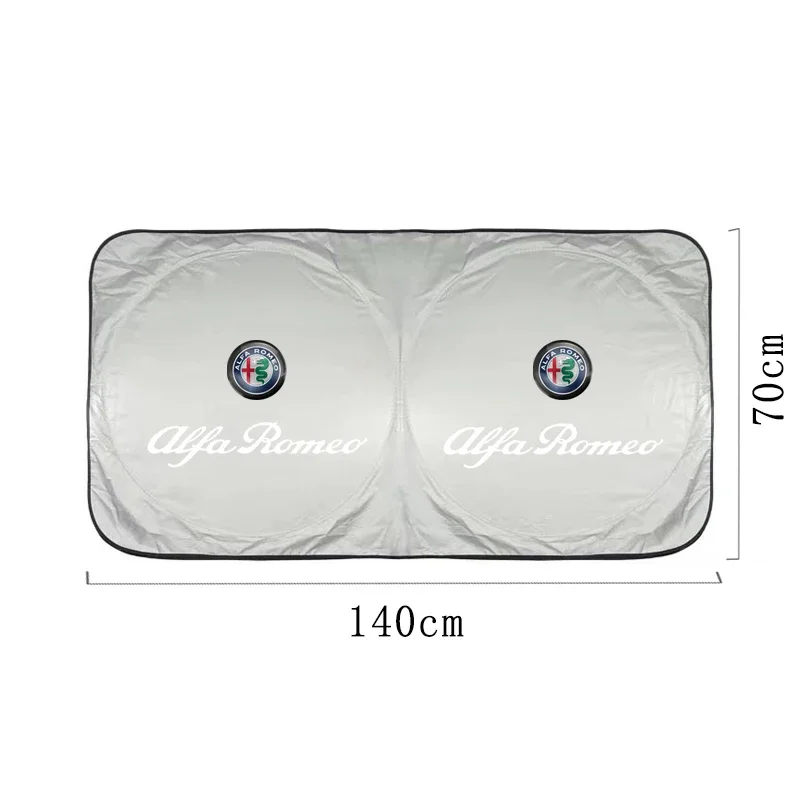 Hub Caps Car Stickers For Alfa Romeo Car Windshield Sunshade Auto Interior Anti-sunburn Cloth For Alfa Romeo 156 159 147 4C 8C 1