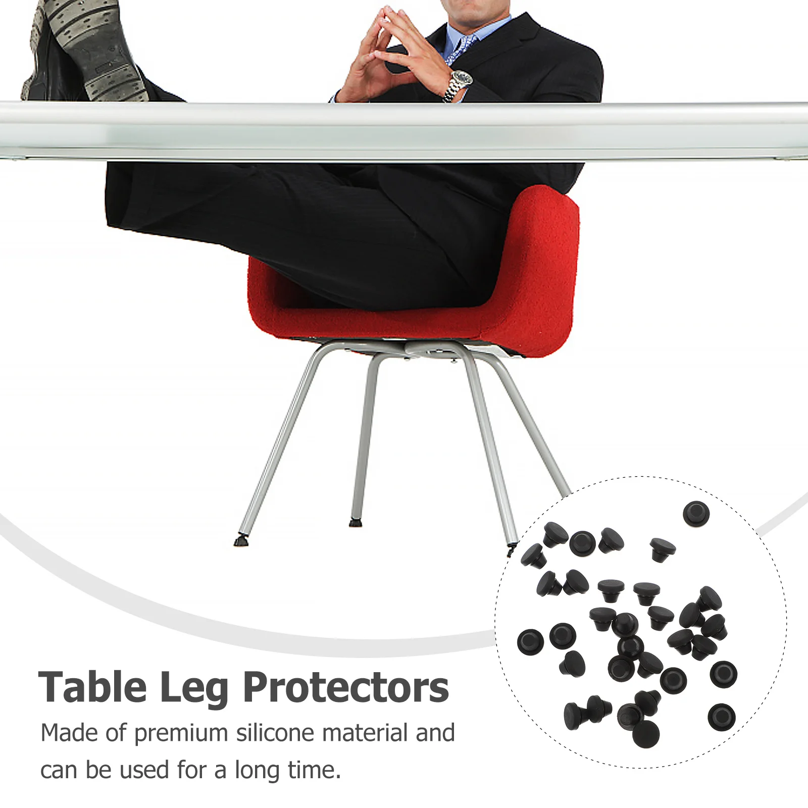 

50Pcs Silicone Seal Plug Table Feet Covers Non-Slip Chair Leg Protectors Anti-Scratch Furniture Pads for Home Living Room