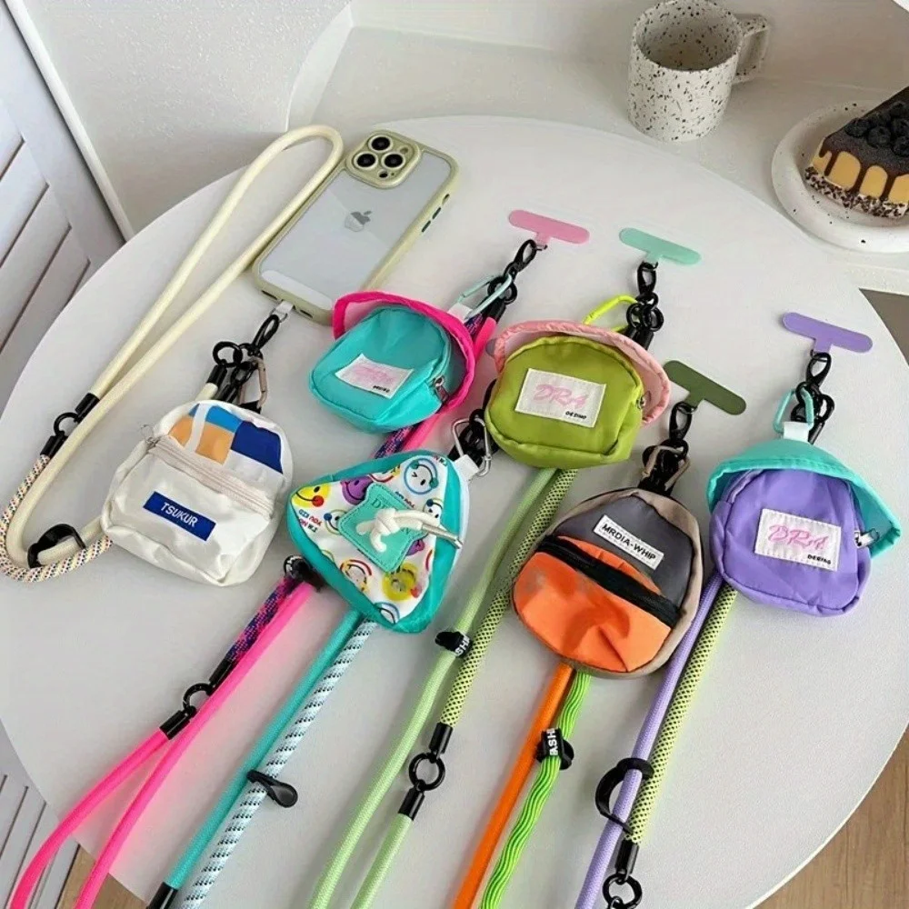 

[3A42] Сумка для мелочи, чехол для мобильного телефона, ремешок, выход для путешествий, сумка для хранения наушников, косой пропуск, универсальная длинная веревка.