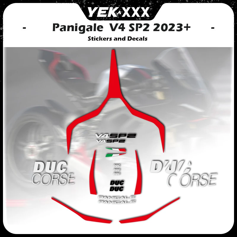 

New V4SP2 For Ducati Supersport Panigale V4 V4S V4R V4SP2 2023 2024 New OEM Copy Matt Red Fairing Shell Sticker Decal