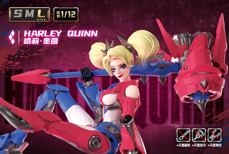 BLOKEES DC Champion Class Batman Hush Catwoman Harley Quinn Actionfigur, Sammlermodell, DC-Superhelden-Figur, zusammenbaubares Spielzeug, Geschenk – Detail 33