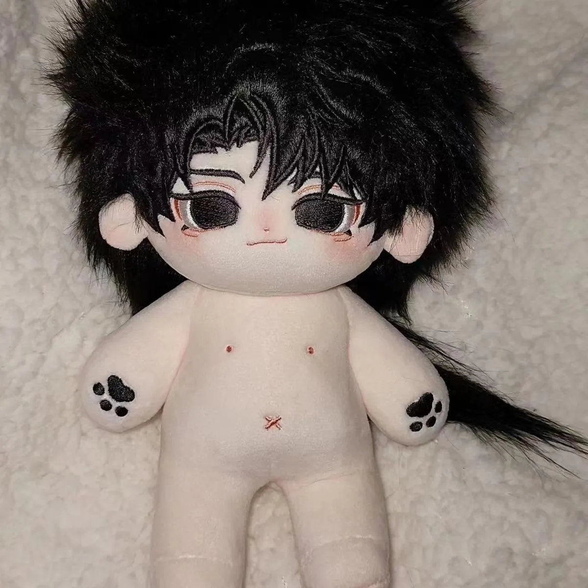 Cartoon Stuffed Cotton Doll Brinquedos para crianças e adultos Fantoches de pelúcia, presentes colecionáveis Anime, Hei Xiazi Qi Yu, DIY, fofos, 20cm